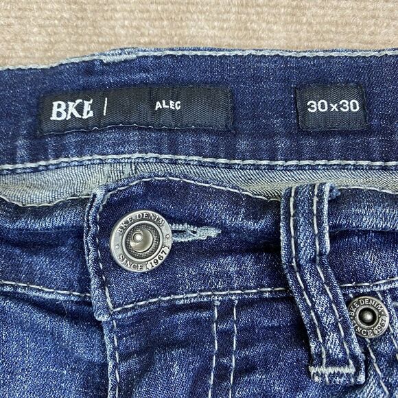 Bke Jeans Alec Men’s 30 Blue Straight Cotton Stretch Western Y2k Mens - Picture 4 of 16